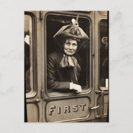 Cartão Postal Emmeline Pankhurst Feminista e Suffragette