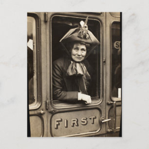 Cartão Postal Emmeline Pankhurst Feminista e Suffragette
