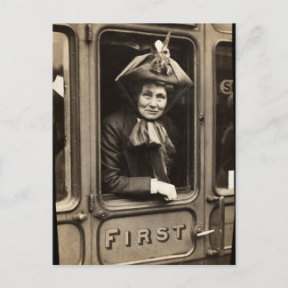 Cartão Postal Emmeline Pankhurst Feminista e Suffragette