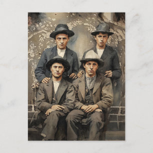 Cartão Postal Emmet Dalton, Jesse James, Jesse Evans cowboys art