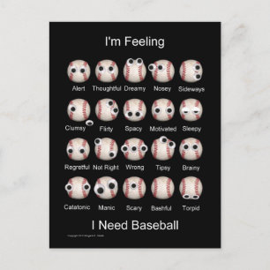 Cartão postal Emoções de Baseball