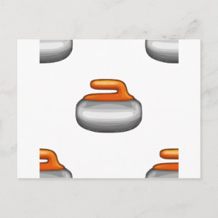 Cartão Postal Emoji Curling Stone