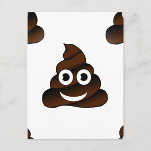 Cartão Postal emoji de cocô engraçado