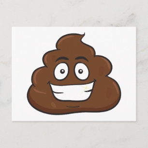 Cartão Postal emoji de cocô engraçado