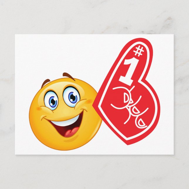 Cartão Postal emoji de fã de esportes (Frente)