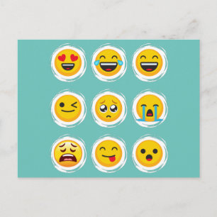 Cartão Postal Emoji de Mídia Social