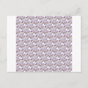 Cartão Postal emoji de unicórnio holograma