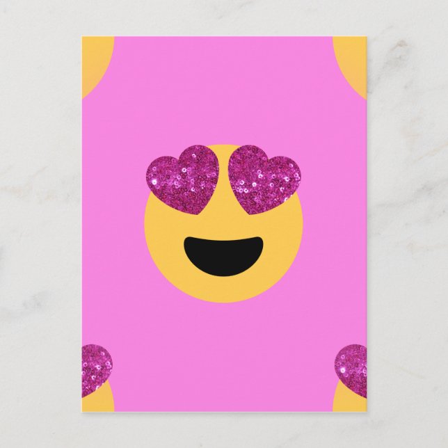 Cartão Postal emoji do coração (Frente)
