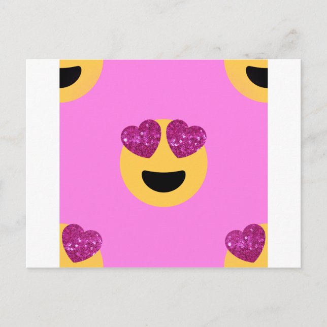 Cartão Postal emoji do coração (Frente)