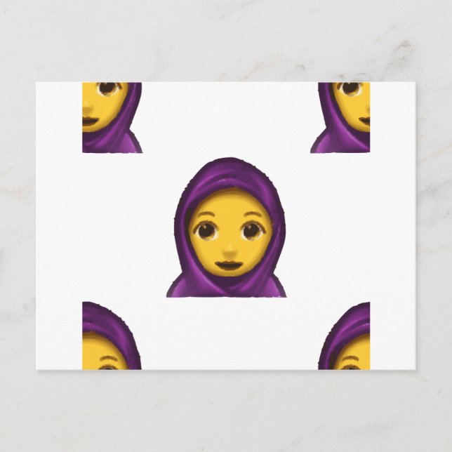 Cartão Postal emoji hajib (Frente)
