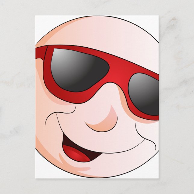 Cartão Postal Emoji Man Face Expressão Facial (Frente)