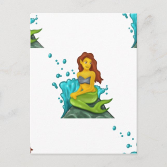 Cartão Postal emoji mermaid (Frente)