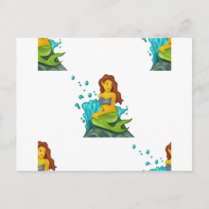 Cartão Postal emoji mermaid