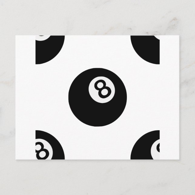 Cartão Postal emoji oito bolas (Frente)