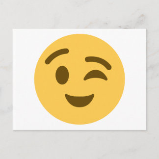 Cartão Postal Emoji Piscar os olhos