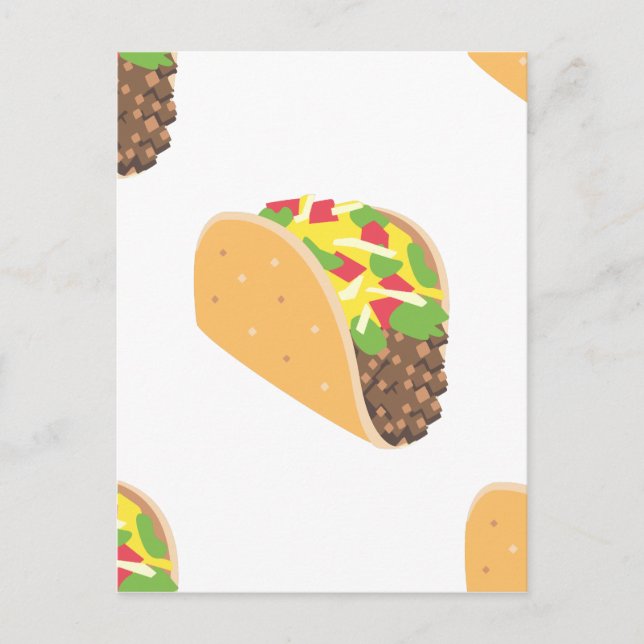 Cartão Postal emoji taco (Frente)