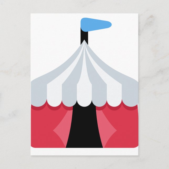 Cartão Postal Emoji Twitter - Circus Tent (Frente)