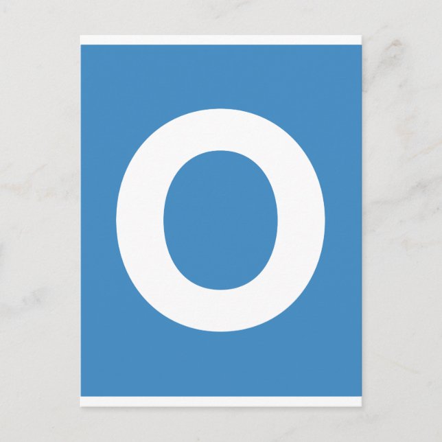 Cartão Postal Emoji Twitter - Letra O (Frente)