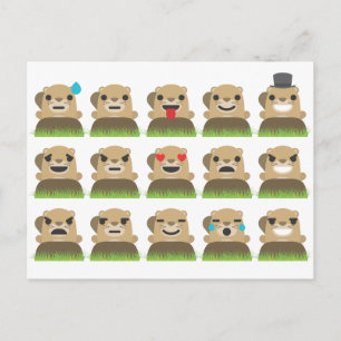 Cartão Postal emojis do groundhog