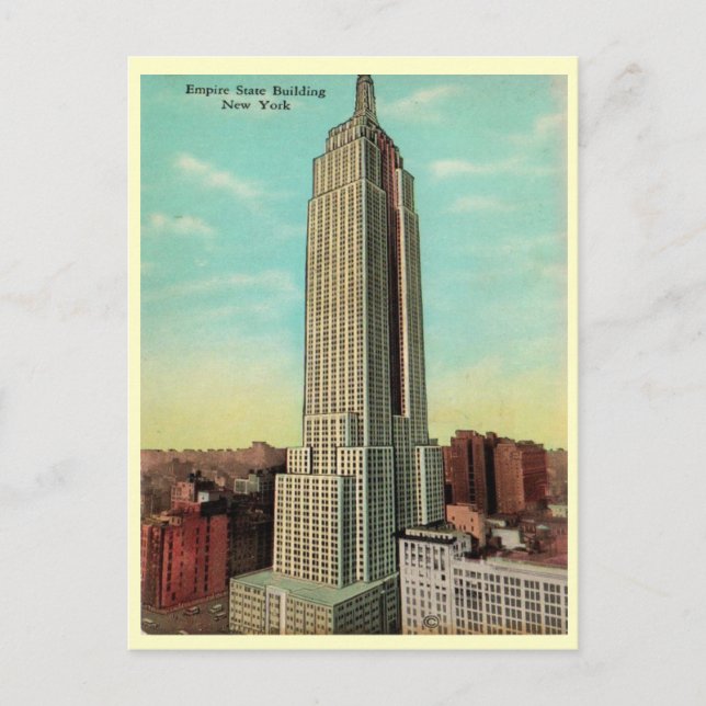 Cartão Postal Empire State Building 1930 (Frente)