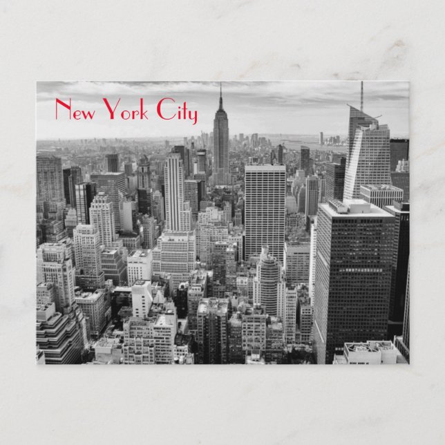 Cartão Postal Empire State Building Black White Nova Iorque (Frente)