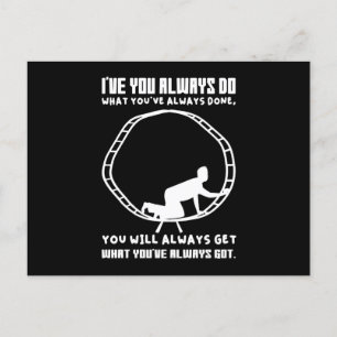 Cartão Postal Empreendedor de Fuga de Roda de Hamster do Life Wi