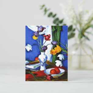 Cartão Postal Empregar - Tulipas e Fruta, Cartão-postal