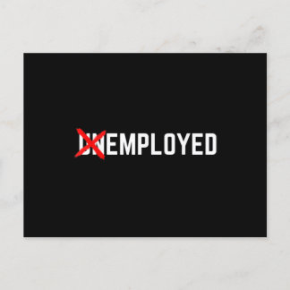 Cartão Postal Empregou Engraçado Novo Emprego Homens do Primeiro