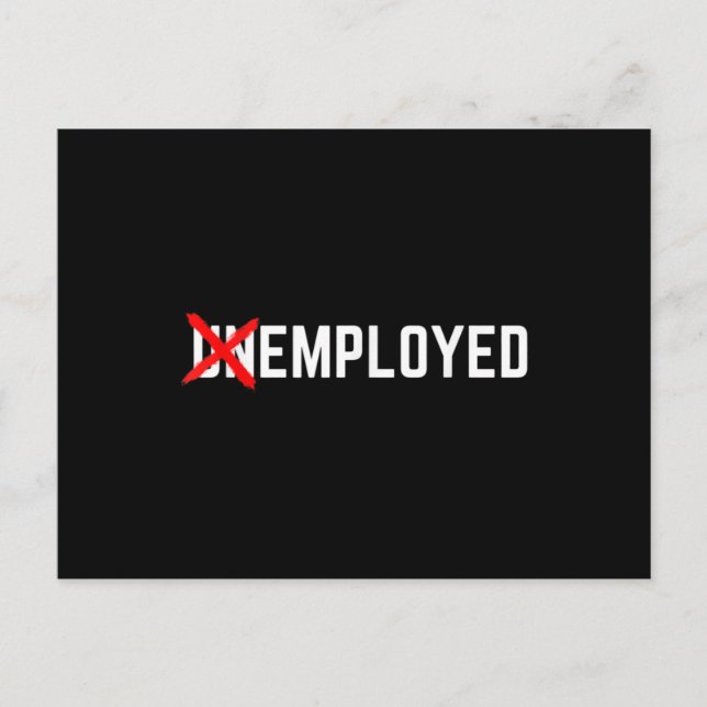 Cartão Postal Empregou Engraçado Novo Emprego Homens do Primeiro (Frente)