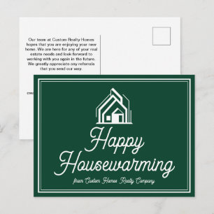 Cartão Postal Empresa de Imóveis Chic Green Corretor Personaliza