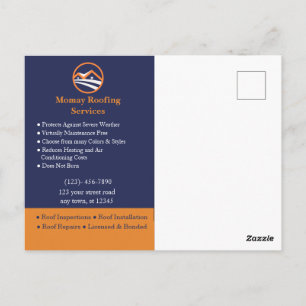 Cartão Postal Empresa de Telhados Promocional Personalizada