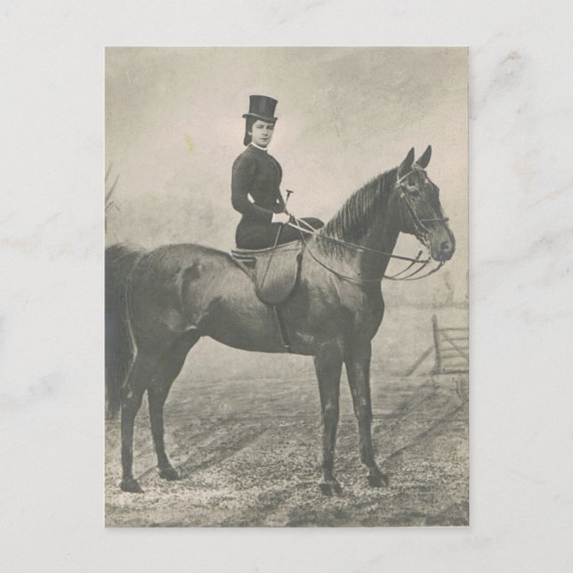 Cartão Postal Empress Elisabeth of Austria sidesaddle Postcard (Frente)