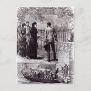Cartão Postal Empress Eugenie visitando o túmulo de Napoleão I