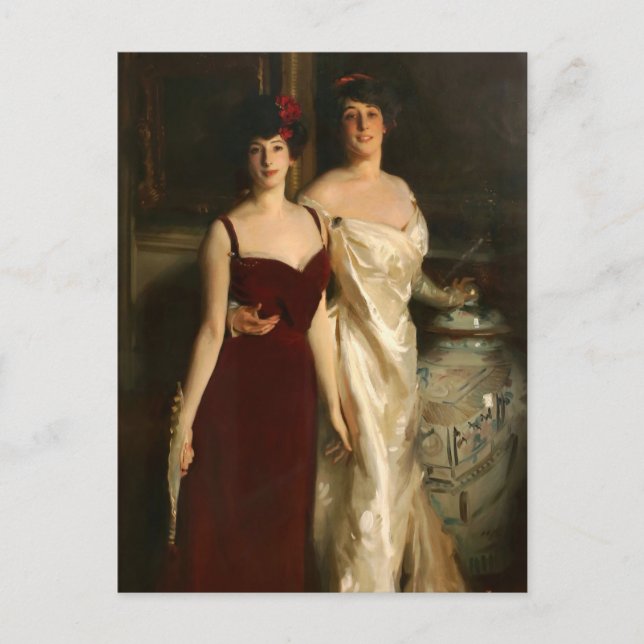 Cartão Postal Ena e Betty Daughs por John Singer Sargent (Frente)