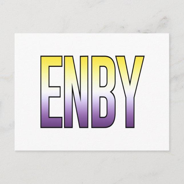 Cartão Postal ENBY - Não binário (Frente)