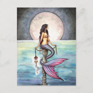 Cartão Postal Encantada Sea Smermaid Fantasy Art