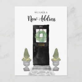Cartão Postal Encantador Nós nos mudamos Novo Endereço Porta Pre