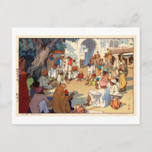 Cartão Postal Encantadores de serpentes, Hiroshi Yoshida