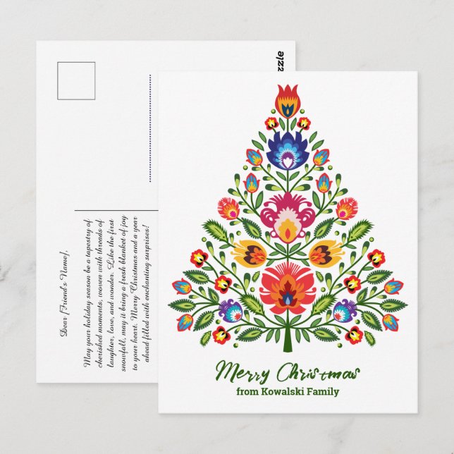 Cartão Postal Encantamento Folclore: Um Natal inspirado em Lowic (Frente/Verso)