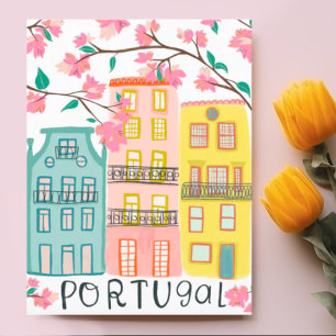 Cartão Postal Encantando Portugal Casas de Trabalho de arte à Fe