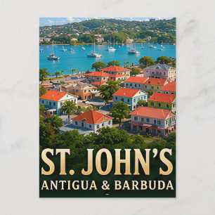 Cartão Postal Encanto do Caribe e da Ilha de St. John's