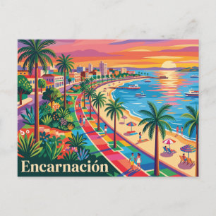 Cartão Postal Encarnación Paraguai