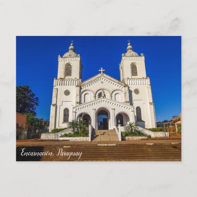Cartão Postal Encarnación, Paraguai, Igreja (Frente)