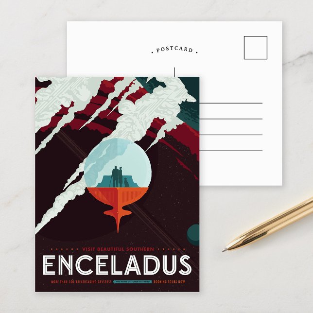 Cartão Postal Enceladus | Visão do futuro da NASA (Criador carregado)