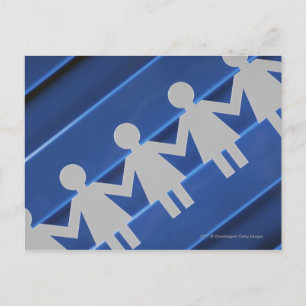 Cartão Postal Encerramento de bonecas em cadeia de papel