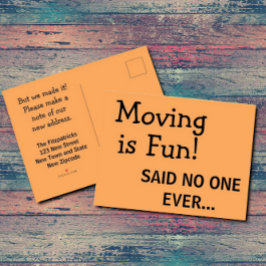 Cartão Postal Encerramento Funny Sassy Sarcasm Laranja Anúncio M