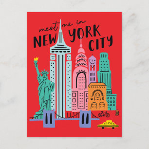 Cartão Postal Encontre-me Nos Pontos Turísticos Da Cidade De Nov