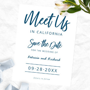 Cartão Postal Encontre-nos no Casamento de Destino Save The Date