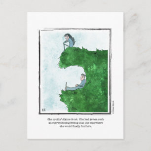 Cartão Postal ENCONTRE-O desenhos animados por Ellen Elliott