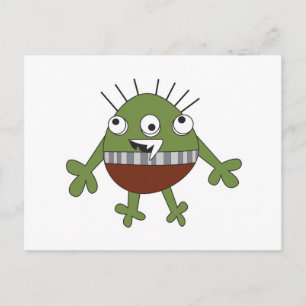 Cartão Postal encontre o monstro verde bobo